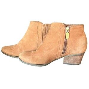 Blondo Valli 2.0 Waterproof Leather Bootie Cognac Women's Size 6.5